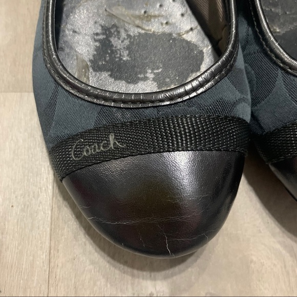 Coach Gray Blueish Metallic Round Toe Flats 5 1/2 - Picture 10 of 11